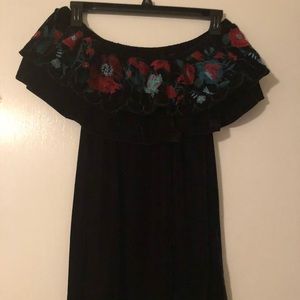 Umgee Black Velvet Dress